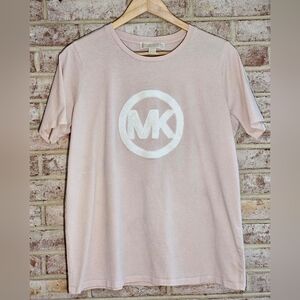 Michael Kors Women's Logo T-Shirt Organic Cotton Top Large